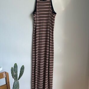 Striped Sleeveless Maxi Dress